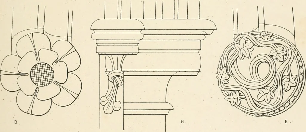 An illustration from An analysis of Gothick architecture ;, 1847, leaf 176
