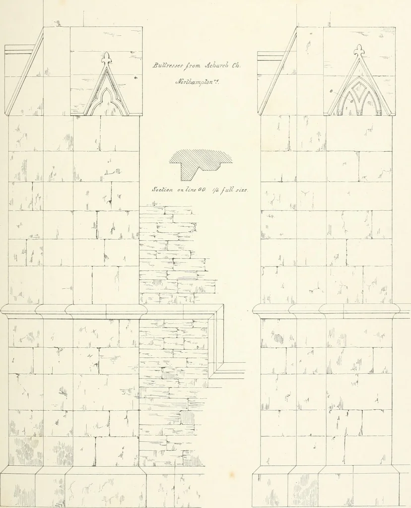 An illustration from An analysis of Gothick architecture ;, 1847, leaf 184