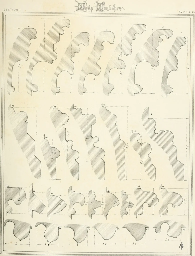 An illustration from An analysis of Gothick architecture ;, 1847, leaf 188