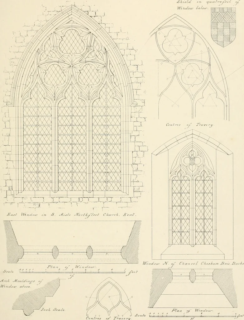 An illustration from An analysis of Gothick architecture ;, 1847, leaf 200