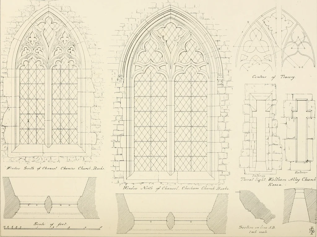 An illustration from An analysis of Gothick architecture ;, 1847, leaf 202