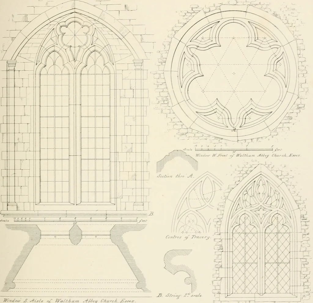 An illustration from An analysis of Gothick architecture ;, 1847, leaf 204