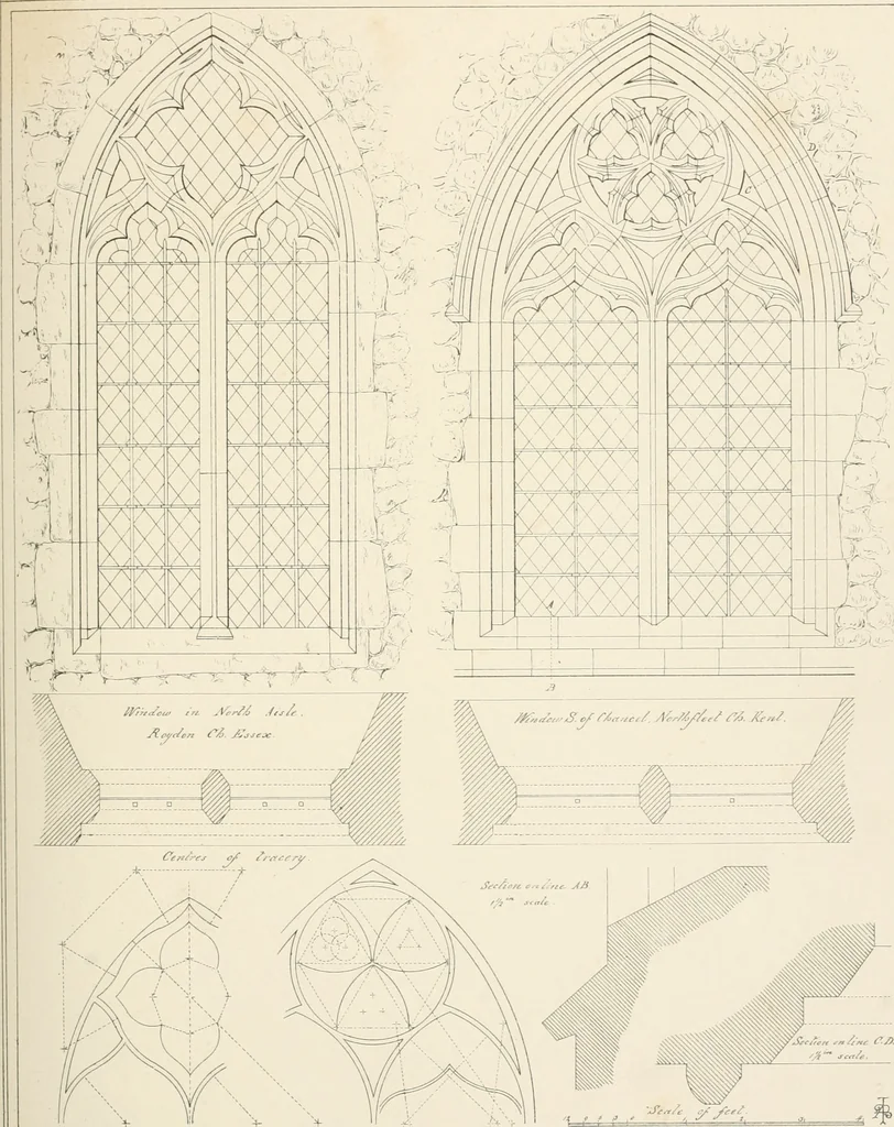 An illustration from An analysis of Gothick architecture ;, 1847, leaf 206