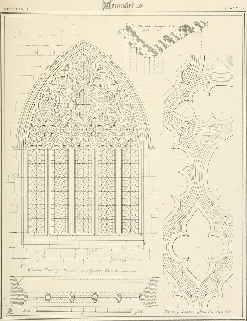 An illustration from An analysis of Gothick architecture ;, 1847, leaf 208