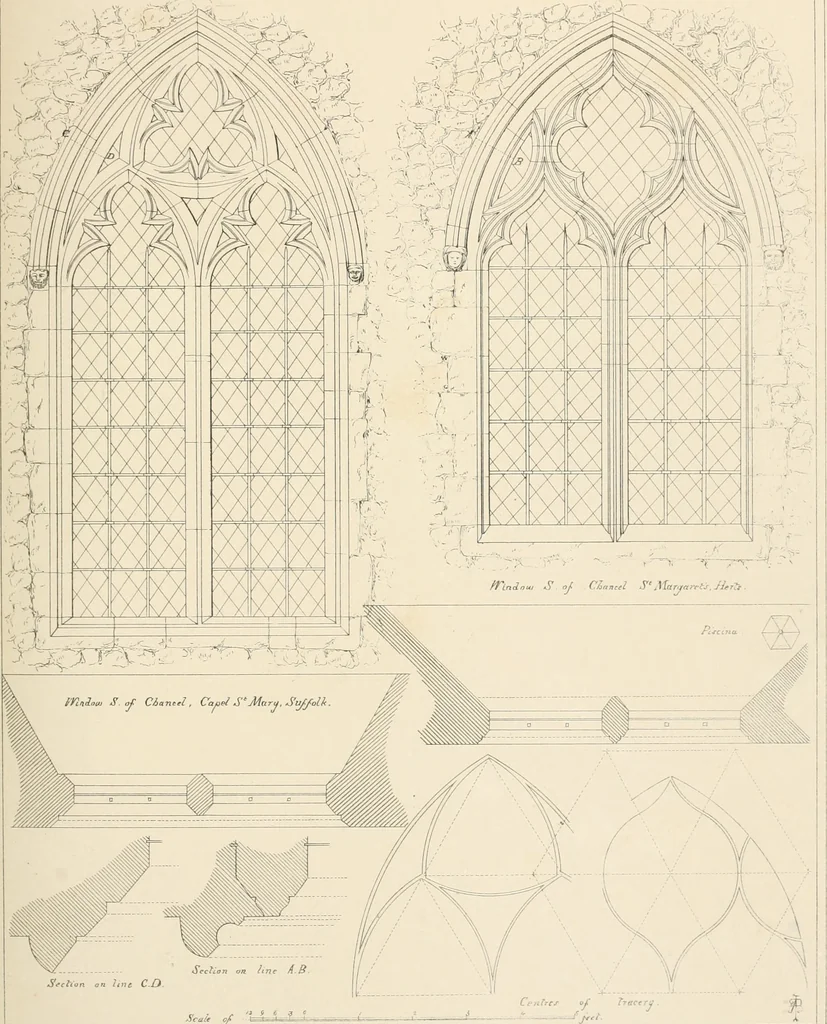 An illustration from An analysis of Gothick architecture ;, 1847, leaf 212