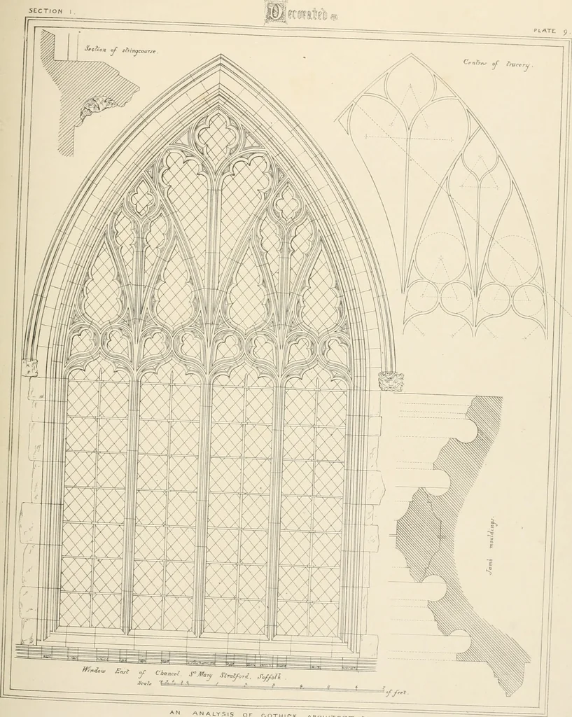 An illustration from An analysis of Gothick architecture ;, 1847, leaf 214