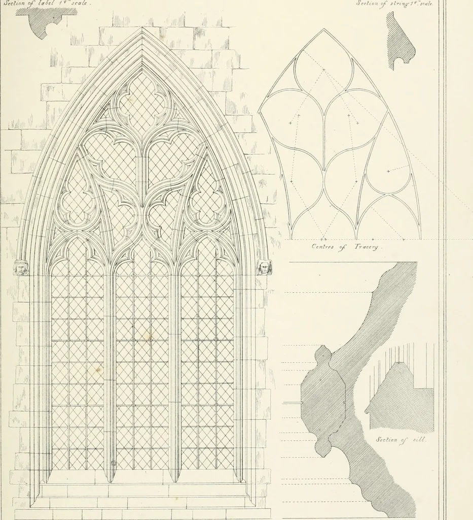 An illustration from An analysis of Gothick architecture ;, 1847, leaf 218