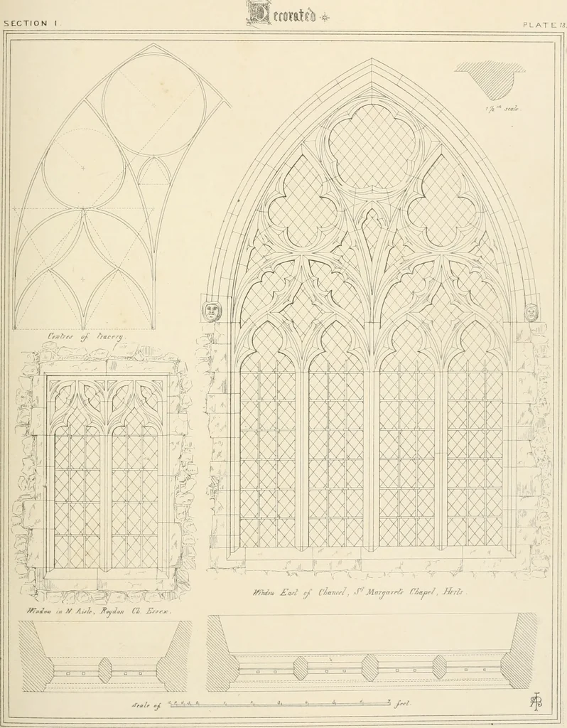 An illustration from An analysis of Gothick architecture ;, 1847, leaf 222