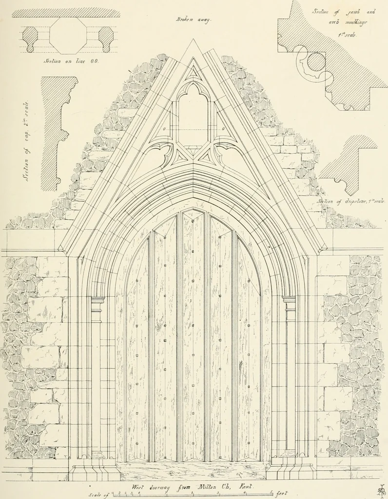 An illustration from An analysis of Gothick architecture ;, 1847, leaf 224