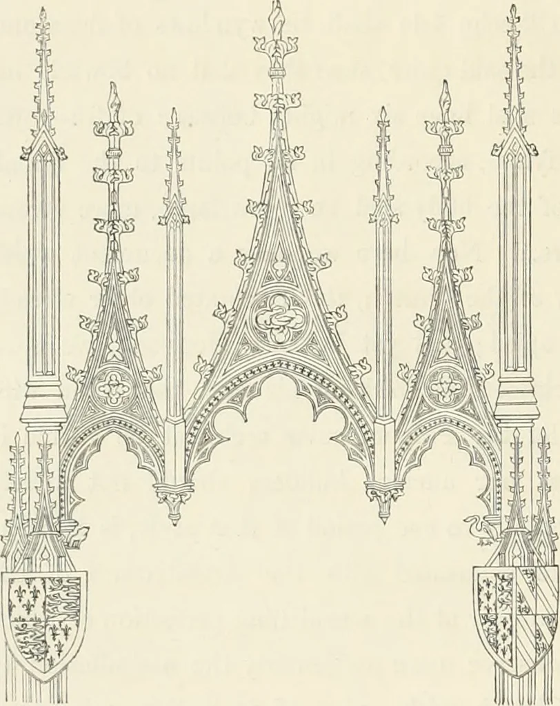 An illustration from An analysis of Gothick architecture ;, 1847, leaf 23