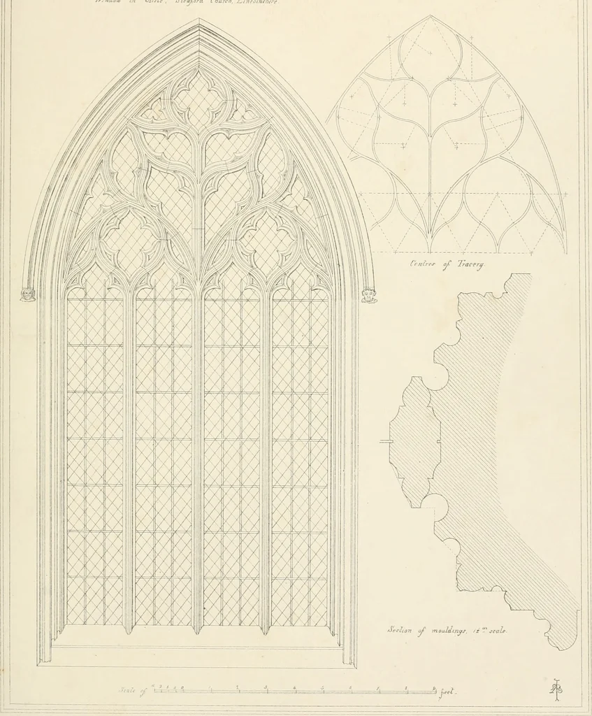 An illustration from An analysis of Gothick architecture ;, 1847, leaf 232