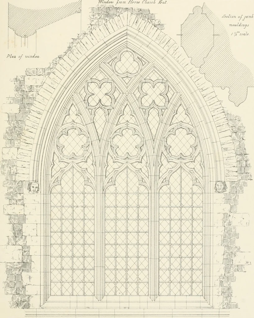 An illustration from An analysis of Gothick architecture ;, 1847, leaf 236
