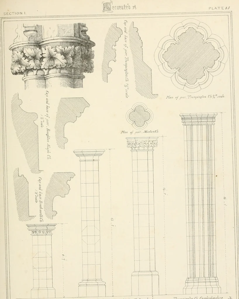 An illustration from An analysis of Gothick architecture ;, 1847, leaf 238
