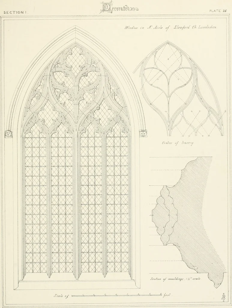 An illustration from An analysis of Gothick architecture ;, 1847, leaf 246