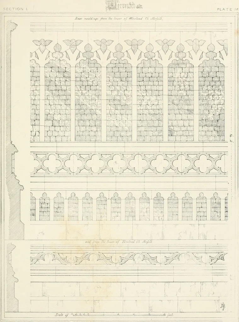 An illustration from An analysis of Gothick architecture ;, 1847, leaf 254