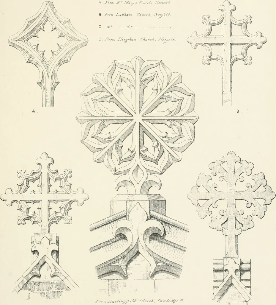 An illustration from An analysis of Gothick architecture ;, 1847, leaf 260