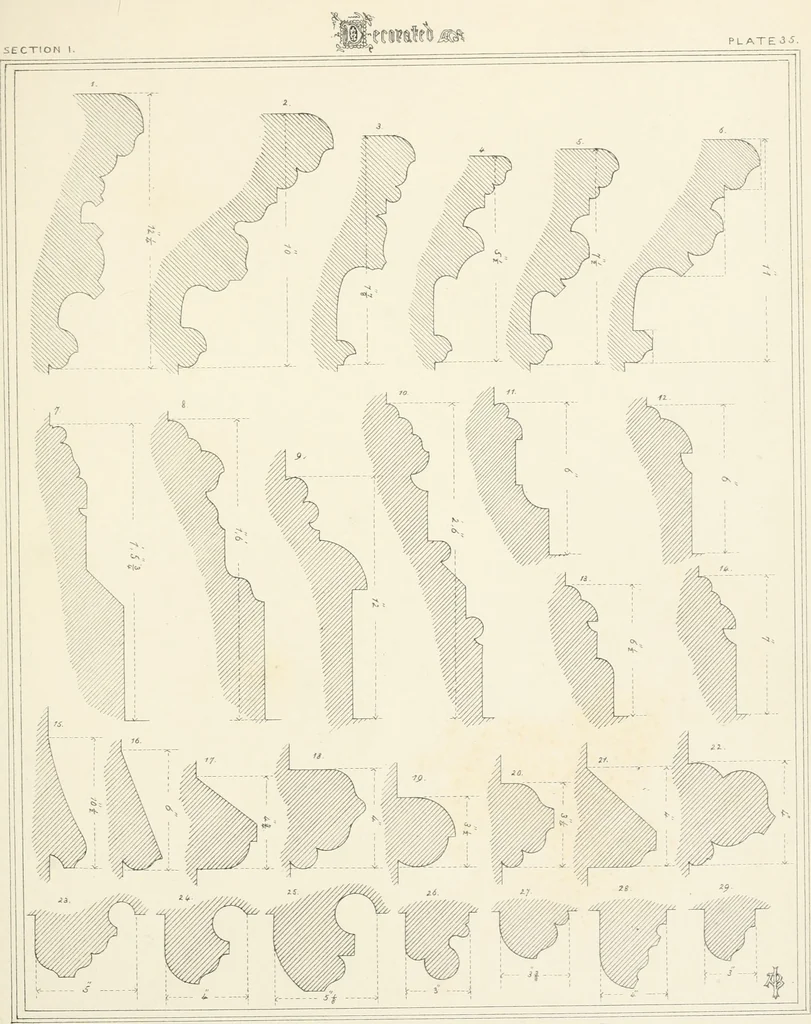 An illustration from An analysis of Gothick architecture ;, 1847, leaf 264