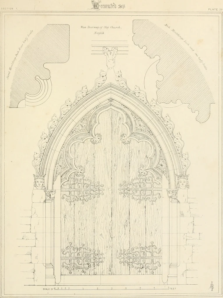 An illustration from An analysis of Gothick architecture ;, 1847, leaf 272