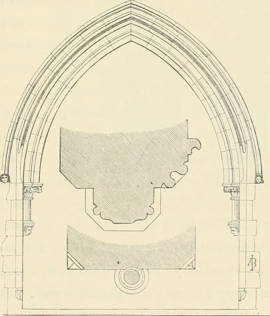 An illustration from An analysis of Gothick architecture ;, 1847, leaf 90