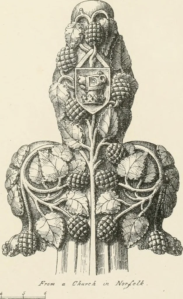 An illustration from An analysis of Gothick architecture ;, 1847, leaf 104
