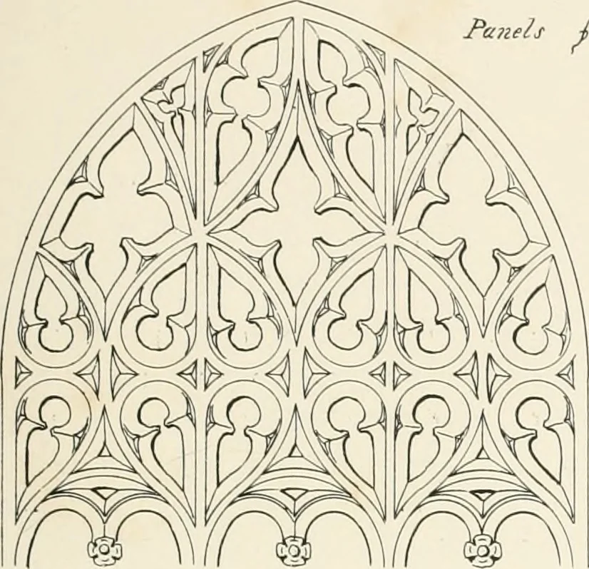 An illustration from An analysis of Gothick architecture ;, 1847, leaf 106