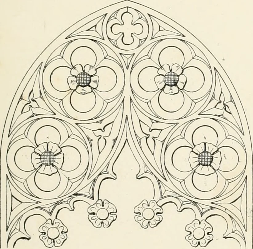 An illustration from An analysis of Gothick architecture ;, 1847, leaf 106