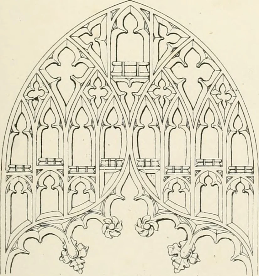 An illustration from An analysis of Gothick architecture ;, 1847, leaf 106