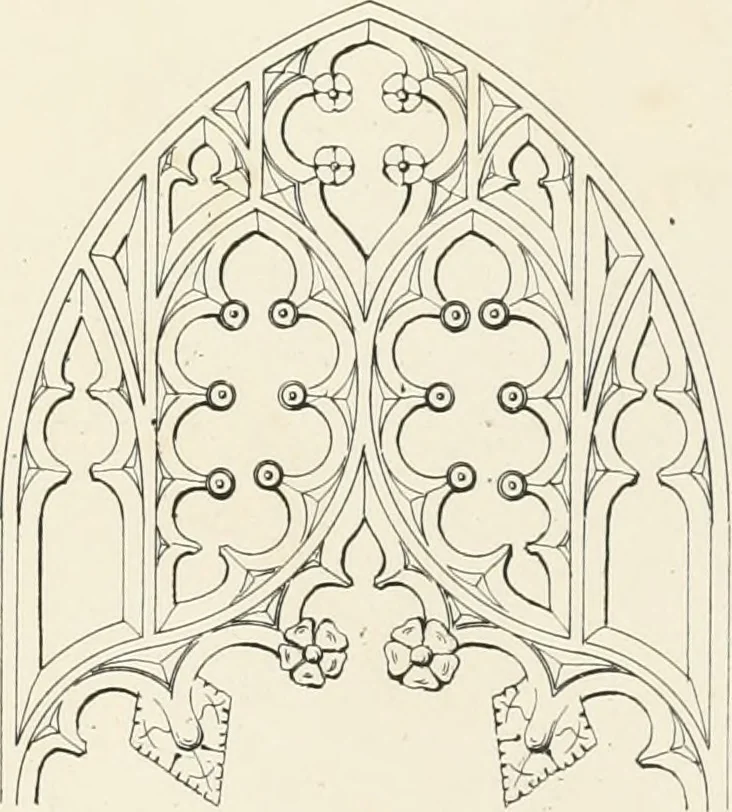 An illustration from An analysis of Gothick architecture ;, 1847, leaf 106
