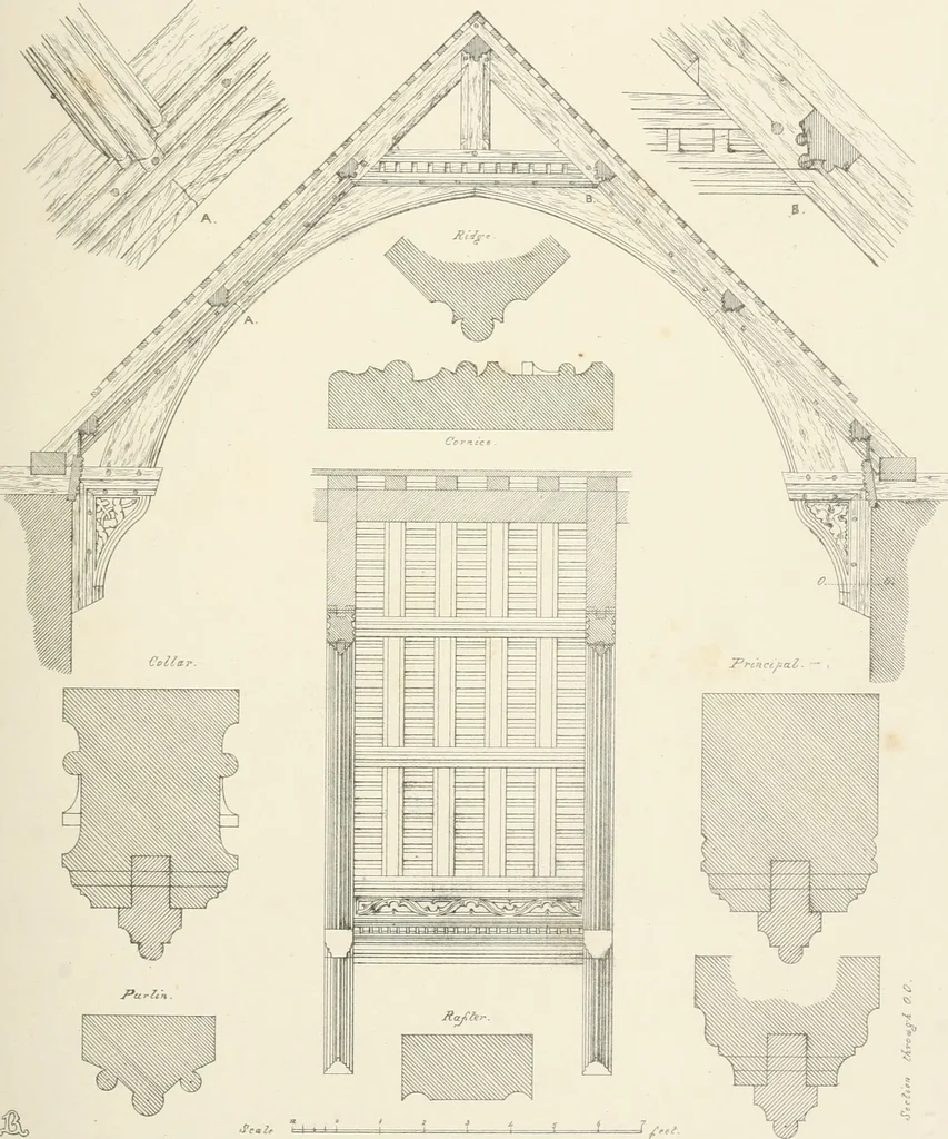 An illustration from An analysis of Gothick architecture ;, 1847, leaf 108