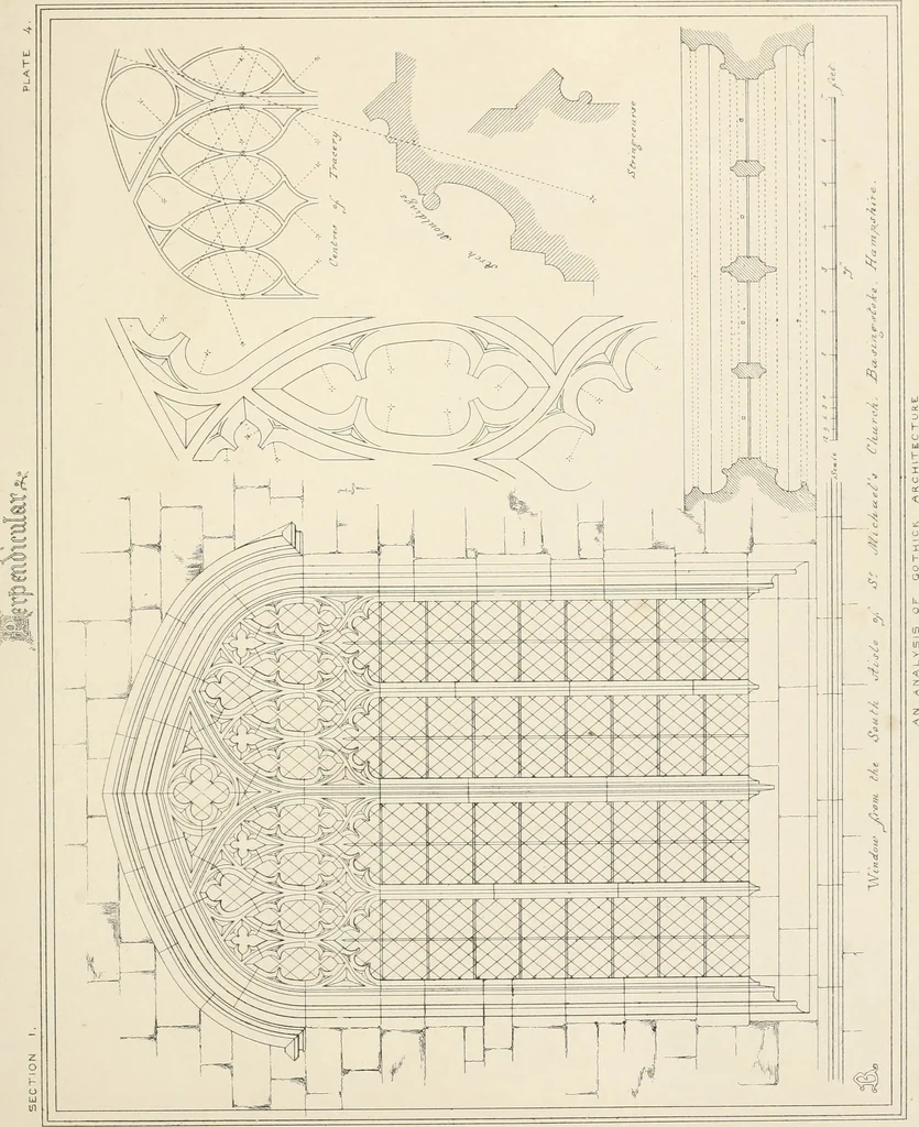 An illustration from An analysis of Gothick architecture ;, 1847, leaf 12