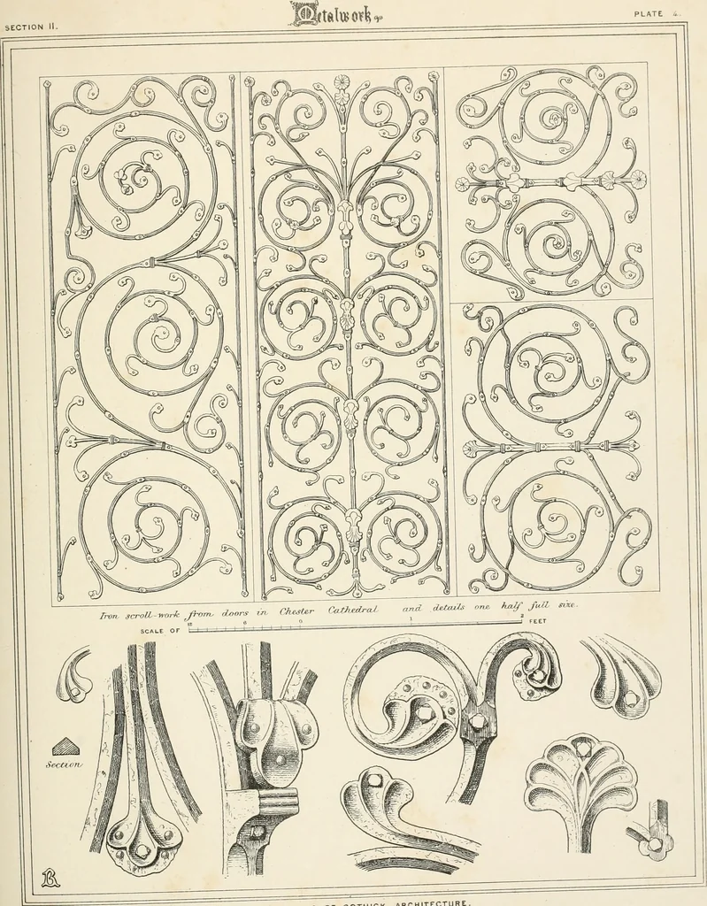 An illustration from An analysis of Gothick architecture ;, 1847, leaf 134