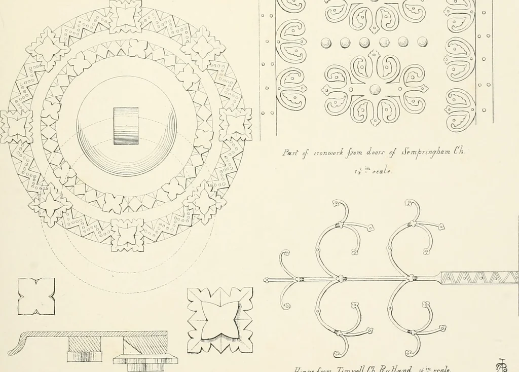 An illustration from An analysis of Gothick architecture ;, 1847, leaf 136