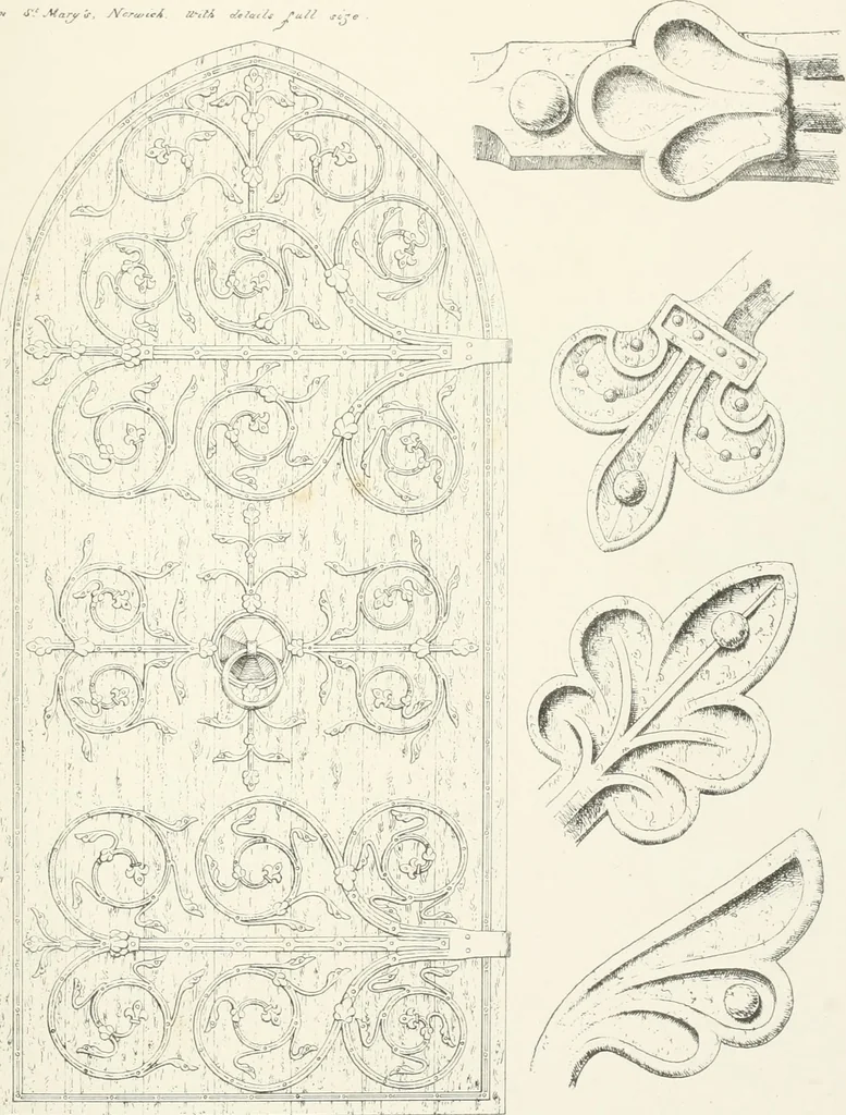 An illustration from An analysis of Gothick architecture ;, 1847, leaf 142