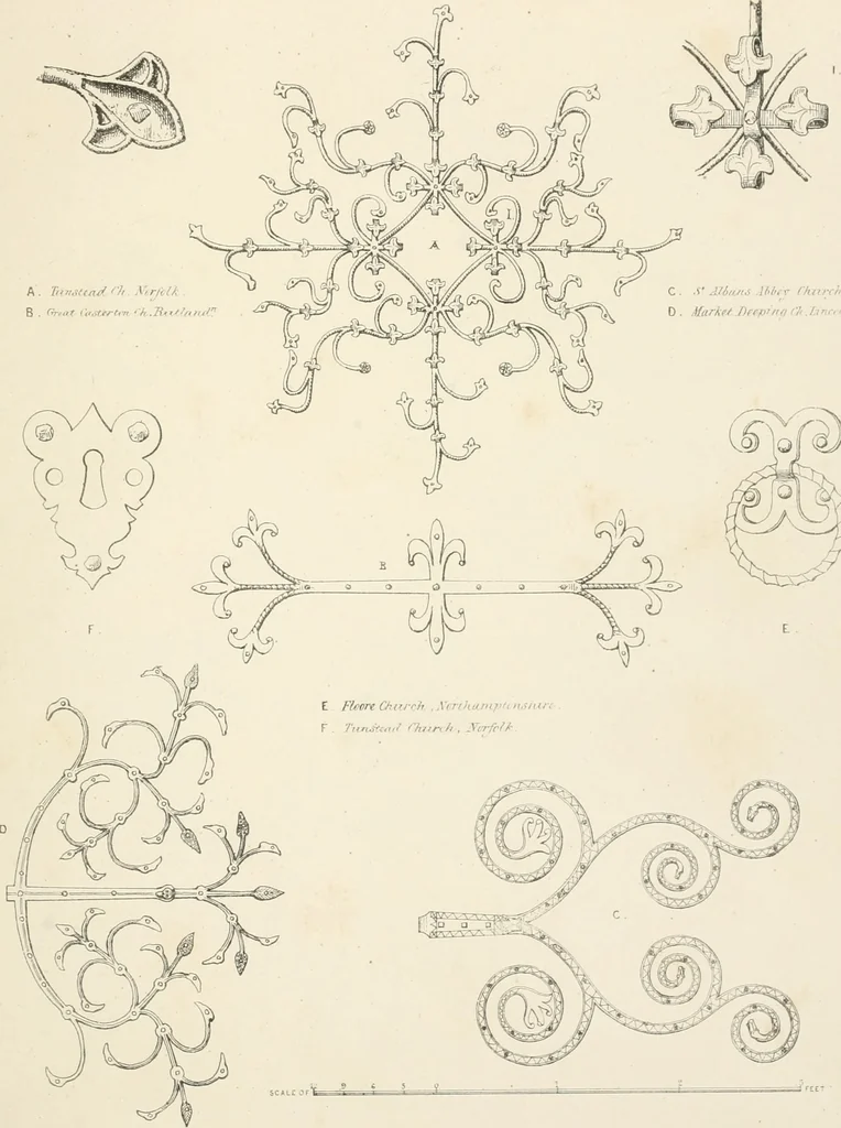 An illustration from An analysis of Gothick architecture ;, 1847, leaf 144