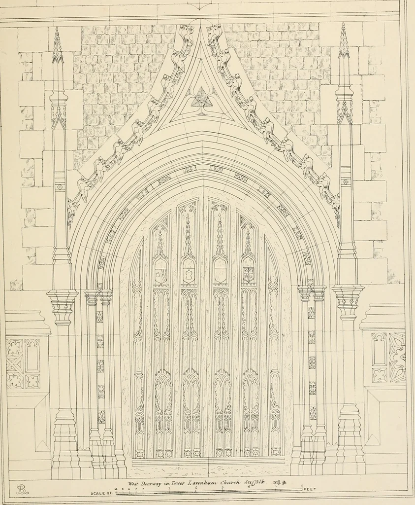 An illustration from An analysis of Gothick architecture ;, 1847, leaf 16