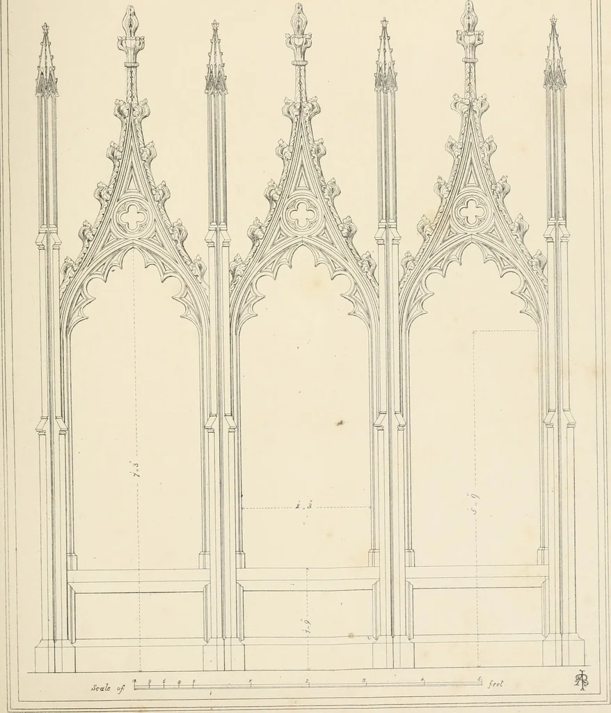 An illustration from An analysis of Gothick architecture ;, 1847, leaf 22