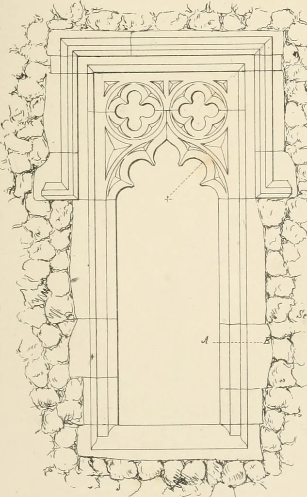 An illustration from An analysis of Gothick architecture ;, 1847, leaf 24