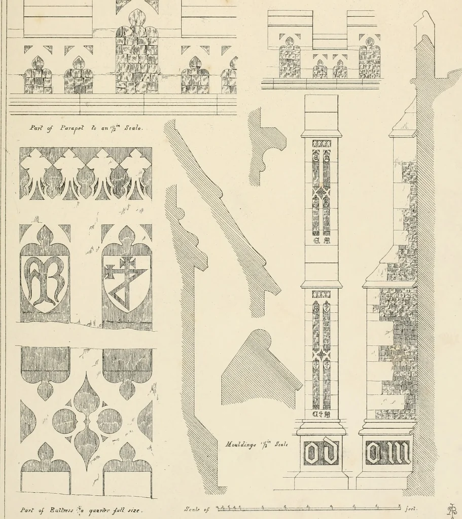 An illustration from An analysis of Gothick architecture ;, 1847, leaf 26