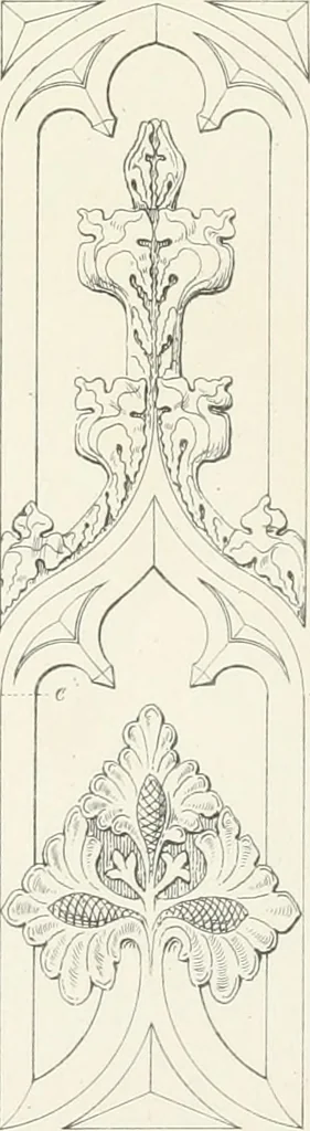 An illustration from An analysis of Gothick architecture ;, 1847, leaf 28