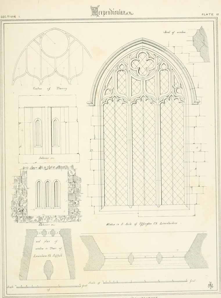 An illustration from An analysis of Gothick architecture ;, 1847, leaf 30