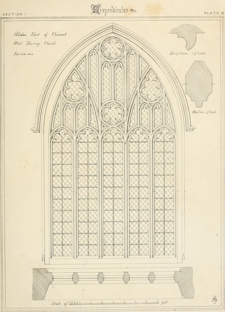 An illustration from An analysis of Gothick architecture ;, 1847, leaf 36