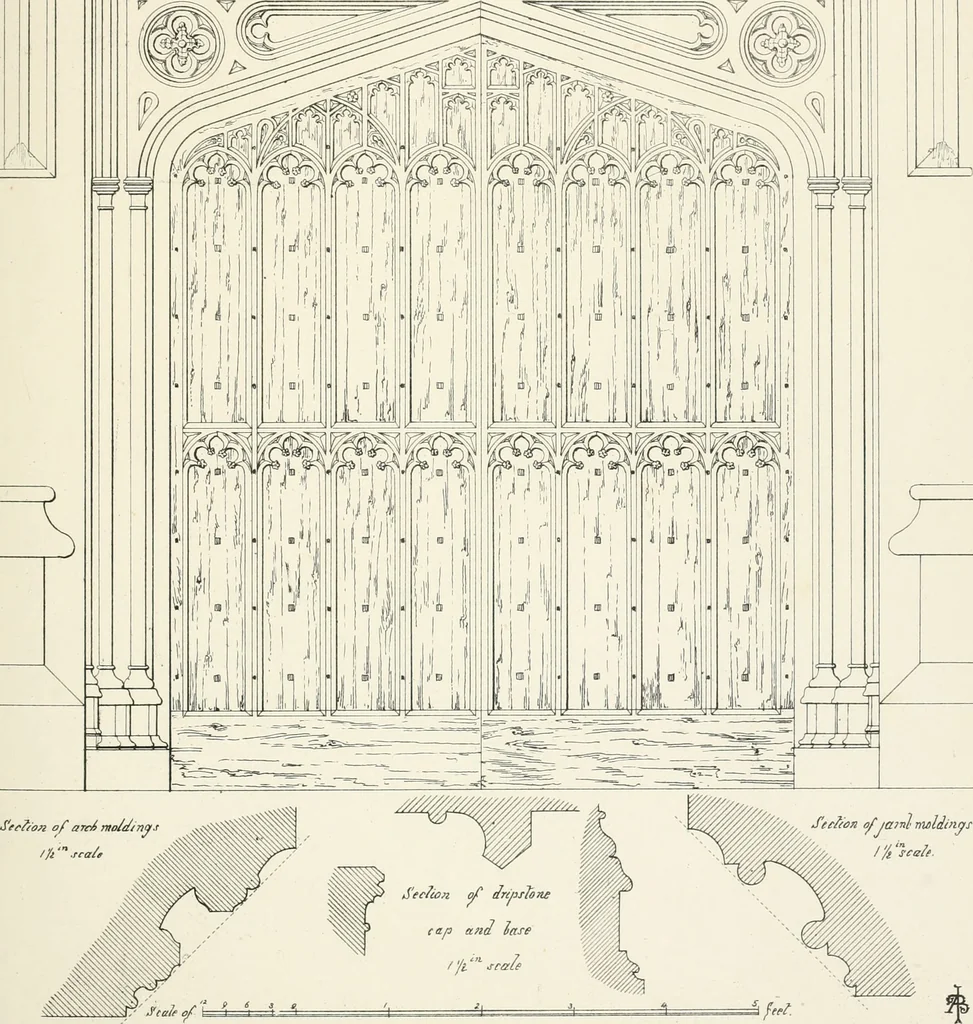 An illustration from An analysis of Gothick architecture ;, 1847, leaf 38