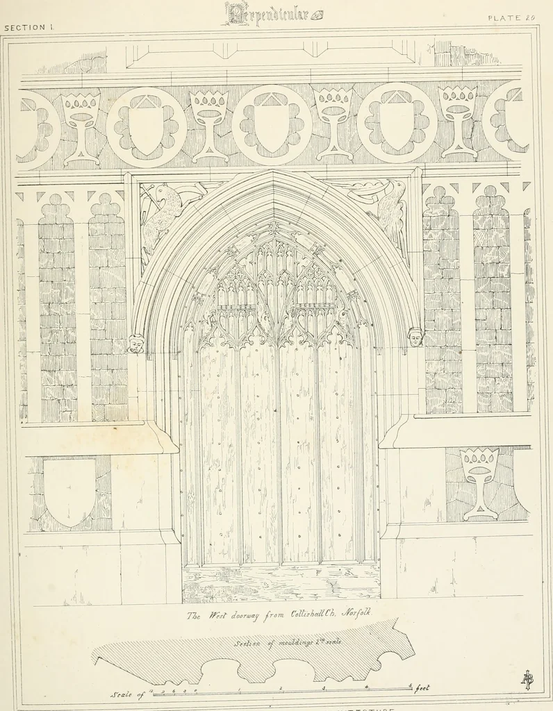 An illustration from An analysis of Gothick architecture ;, 1847, leaf 42