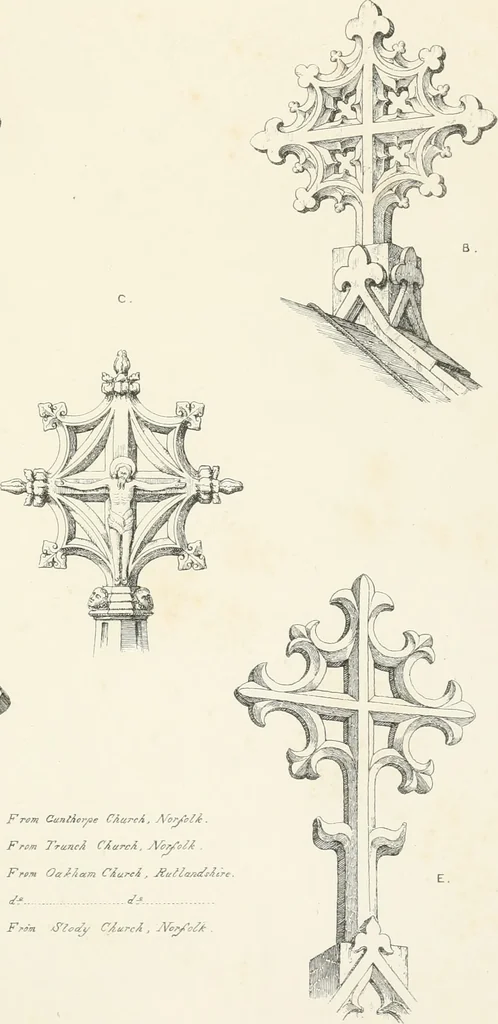 An illustration from An analysis of Gothick architecture ;, 1847, leaf 44