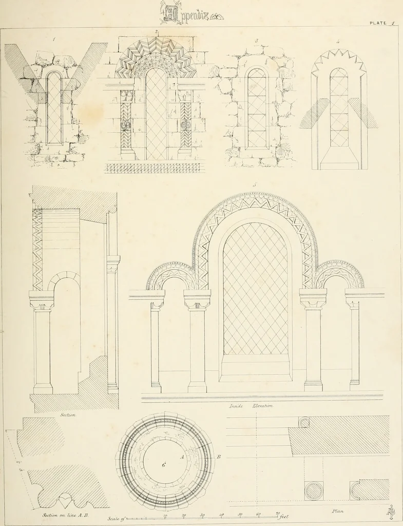 An illustration from An analysis of Gothick architecture ;, 1847, leaf 52
