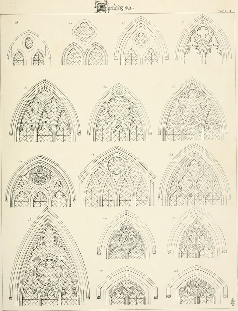 An illustration from An analysis of Gothick architecture ;, 1847, leaf 56