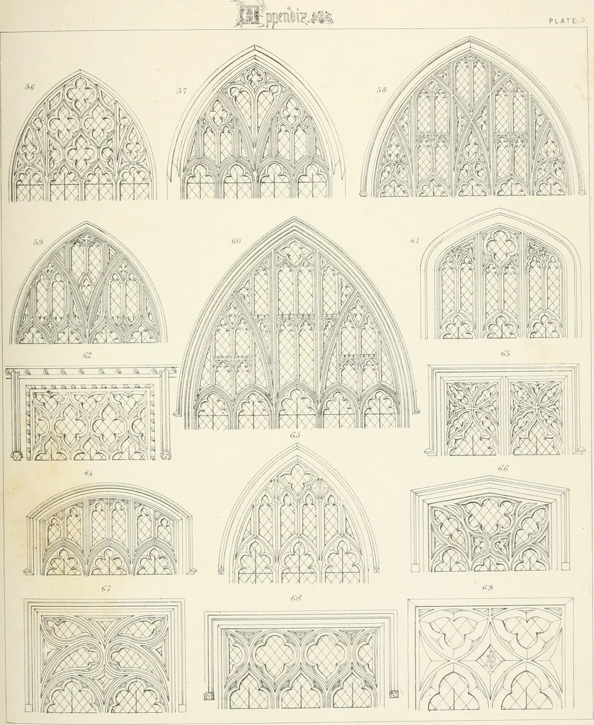 An illustration from An analysis of Gothick architecture ;, 1847, leaf 60