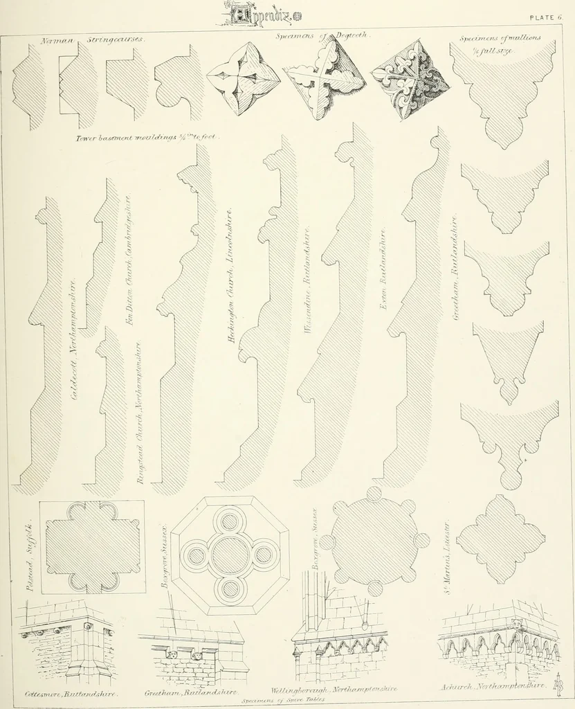 An illustration from An analysis of Gothick architecture ;, 1847, leaf 62