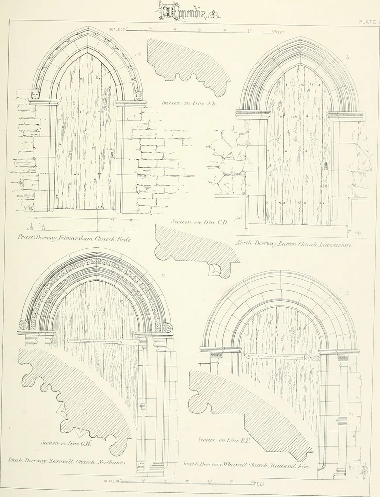 An illustration from An analysis of Gothick architecture ;, 1847, leaf 64