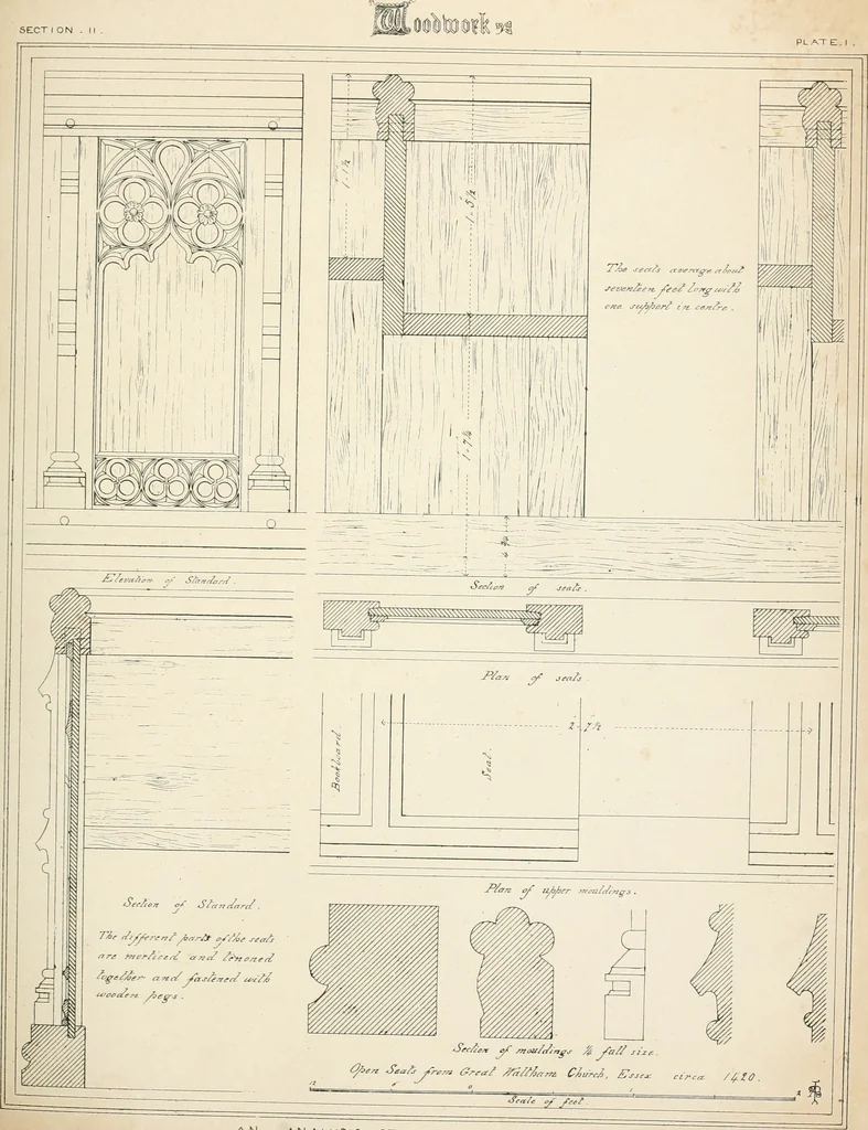 An illustration from An analysis of Gothick architecture ;, 1847, leaf 66